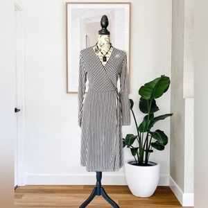 H&M Striped Wrap‎ Dress. Size Small